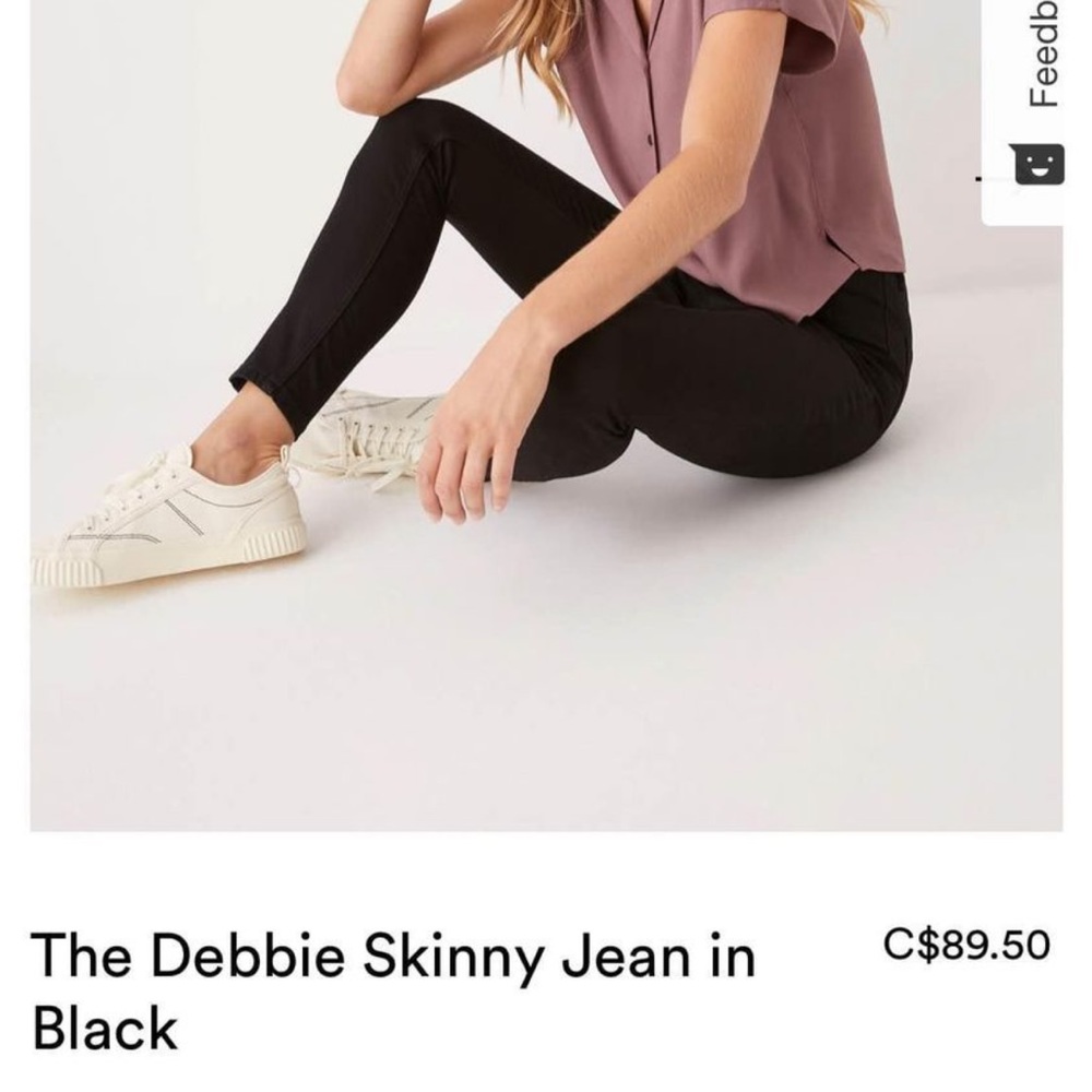 New Frank & Oak High Waisted Black Skinny Jeans. (US 4)